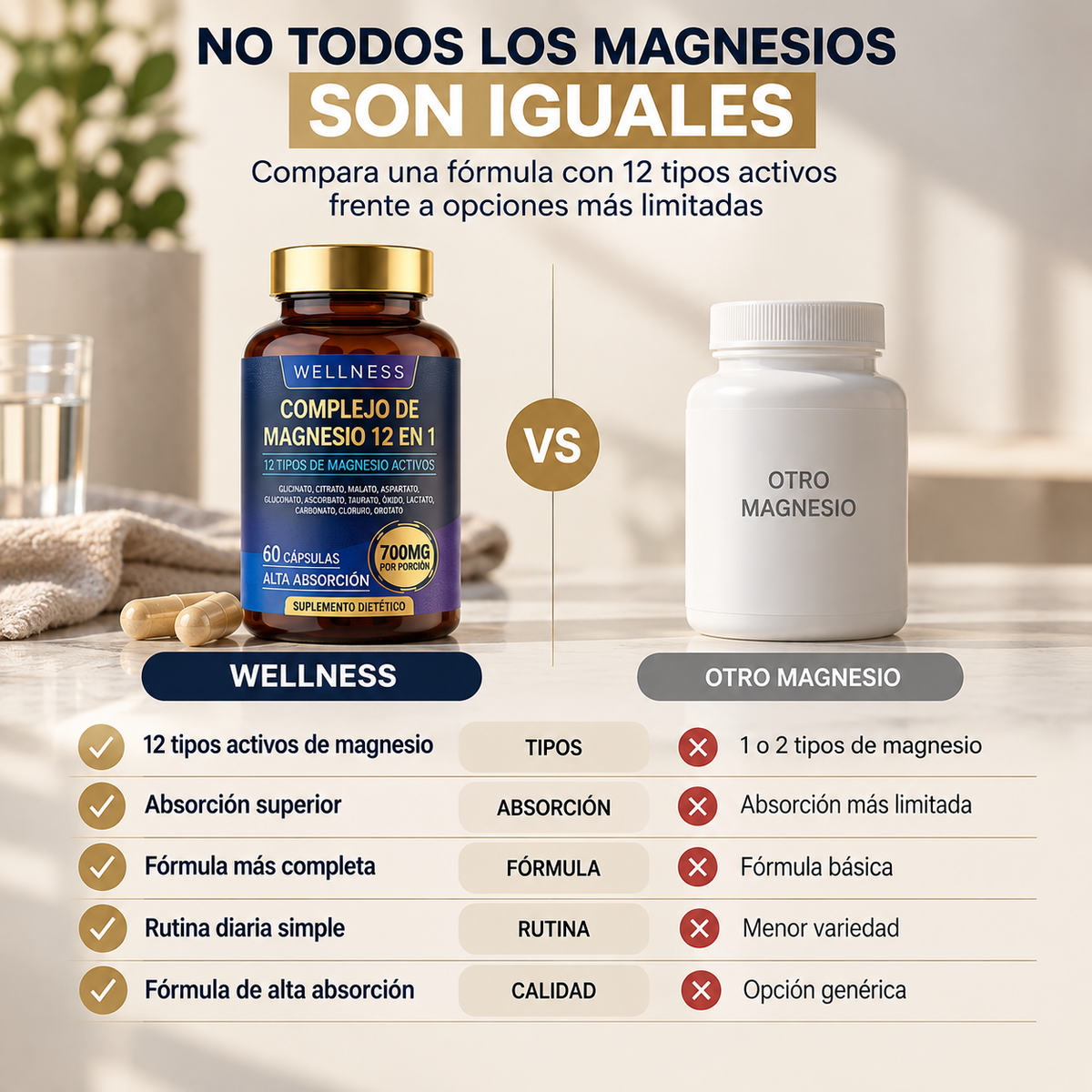 Complejo de Magnesio 12 en 1 - WELLNESS